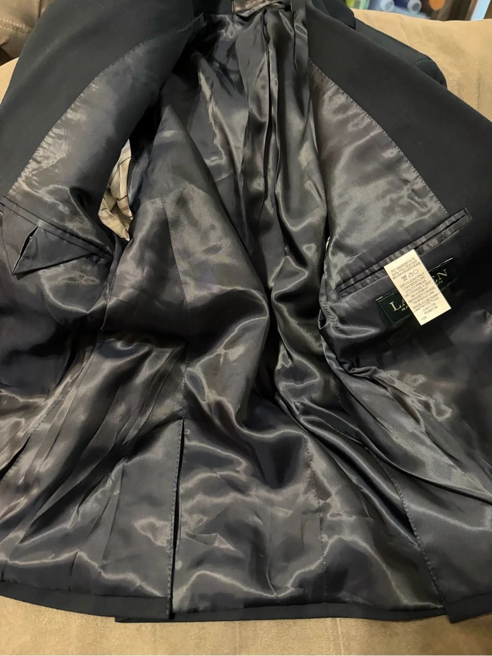 Ralph Lauren Boys 10 Reg Navy Blazer with Gold-Tone Buttons